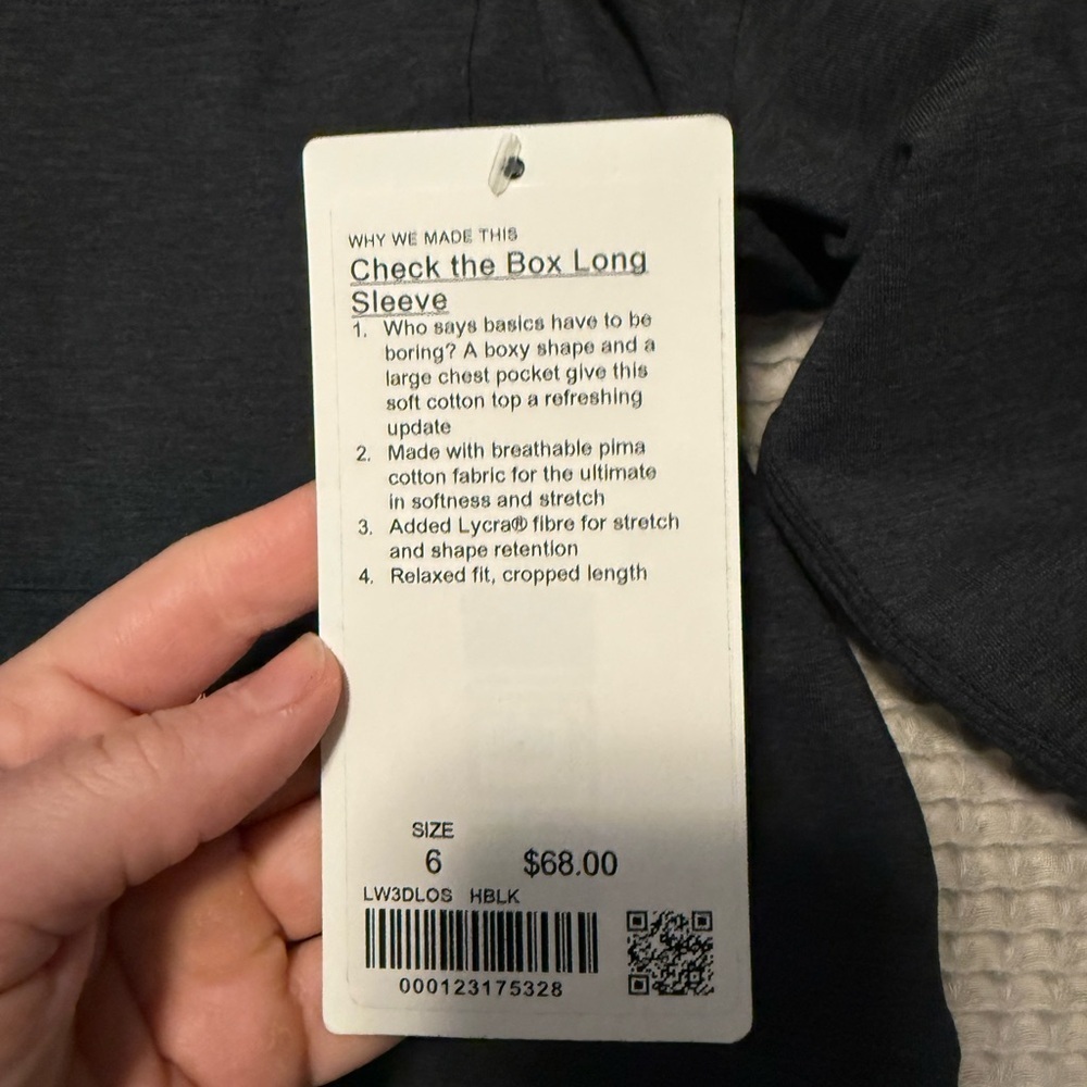 NWT lululemon check the box long sleeve tee - Picture 3 of 3